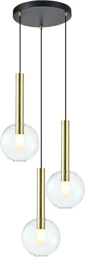 Potrójna lampa wisząca złota - K577- G3-W38