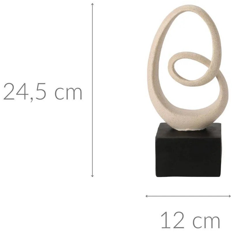 Figurka dekoracyjna Abstrakcja 1, wys. 24,5 cm