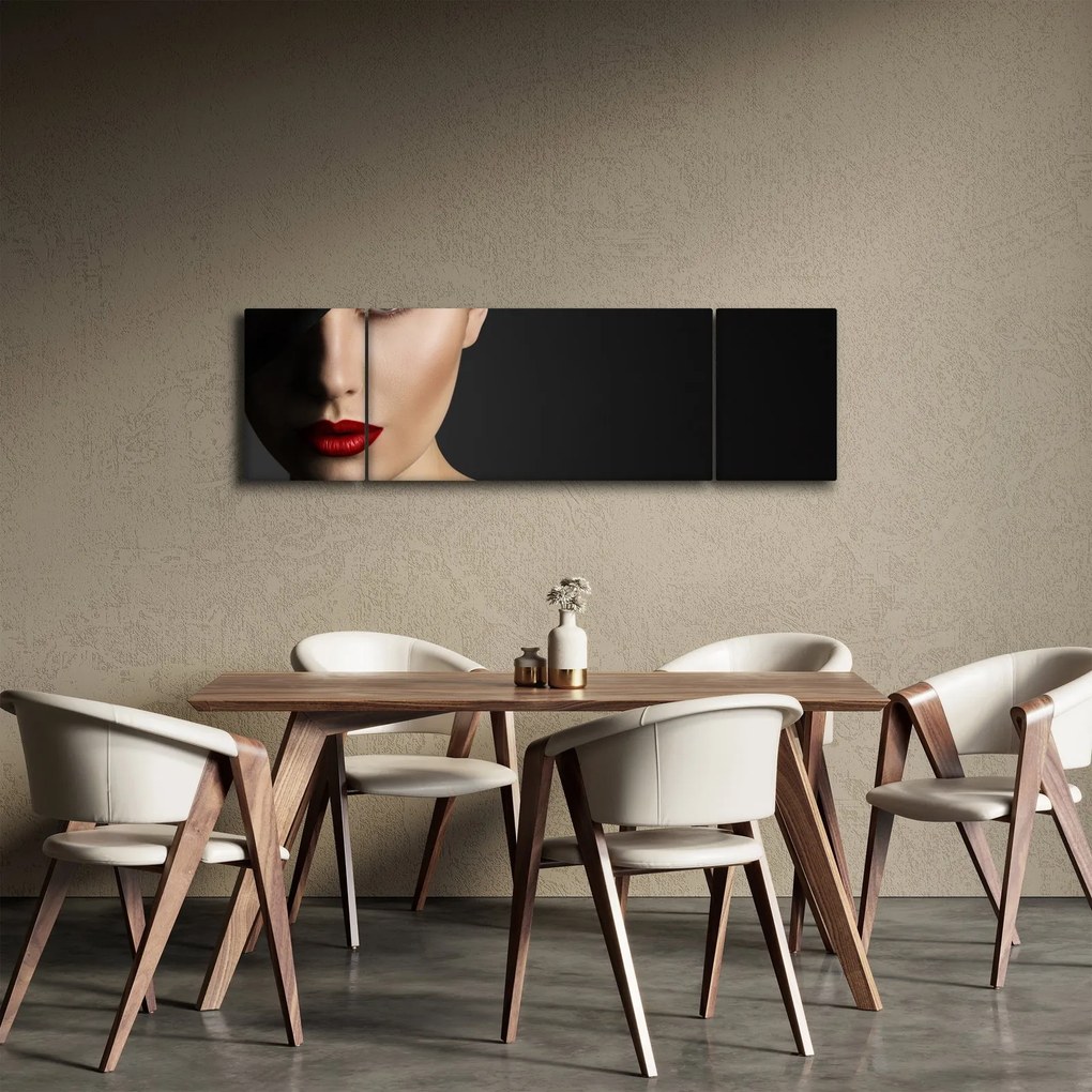 Obraz - Portret kobiety w kapeluszu (170x50 cm)