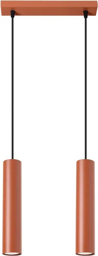 Podwójna industrialna czerwona lampa sufitowa - M058 W2-P28