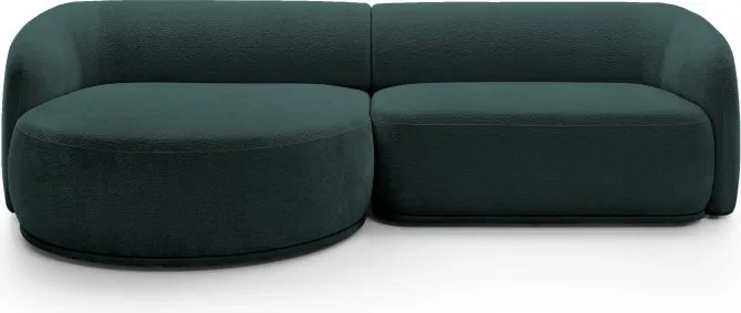 Narożnik NOBO Lewostronny system modułowy tkanina DressME 07 Zielony