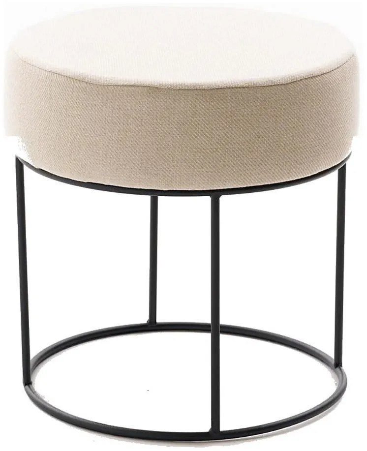 Puf RELO Ø 40 cm kremowy