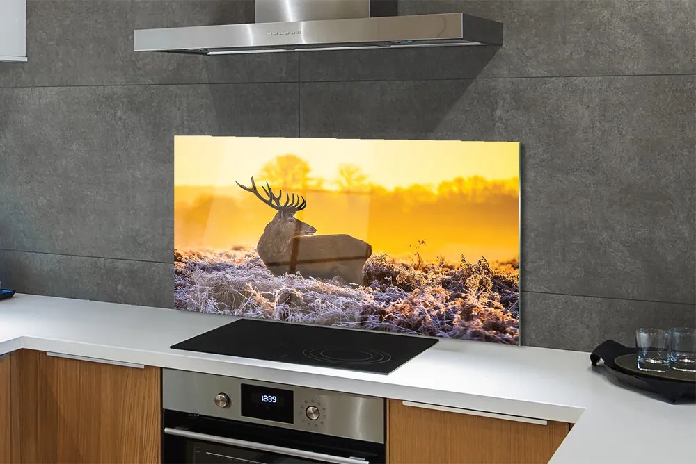 Panel nad Blat Kuchenny Zimowy Świt z Jeleniem