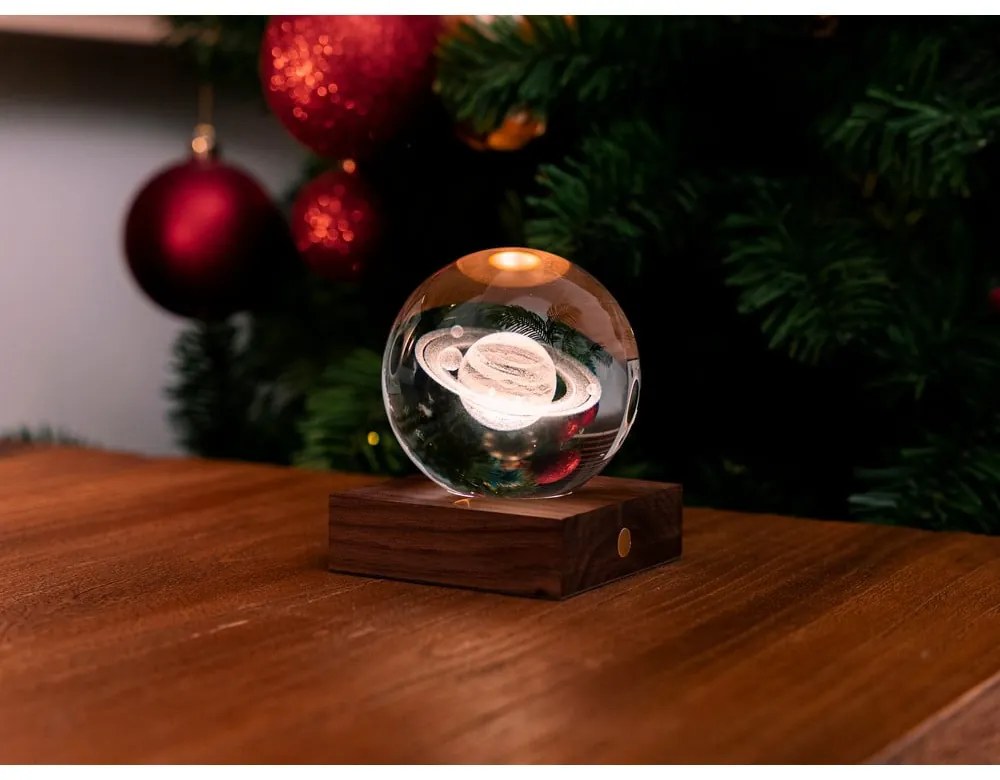 Ciemnobrązowa dekoracja świetlna na USB Amber – Gingko