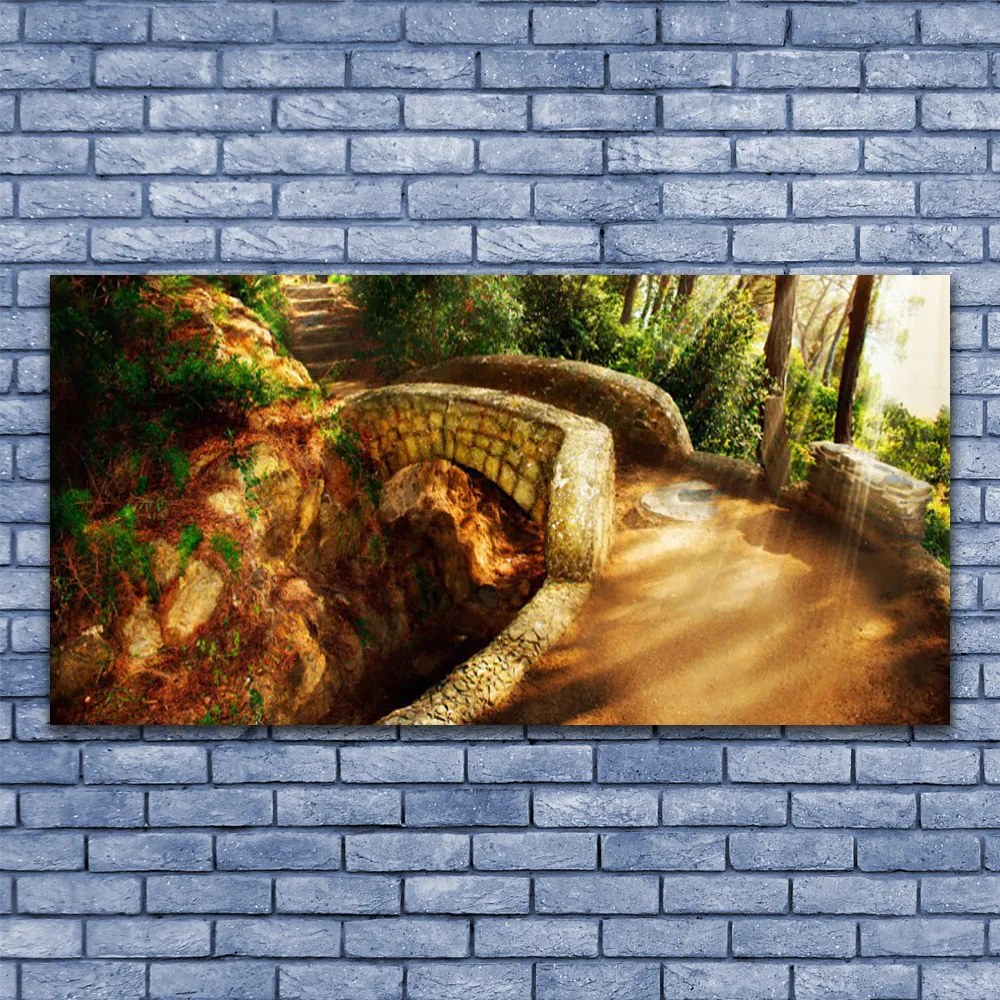 Obraz canvas Malowniczy Most wśród Drzew