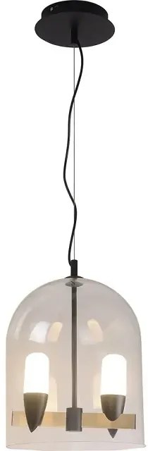 Czarna lampa wisząca dwa ptaki - V032 F0-P55
