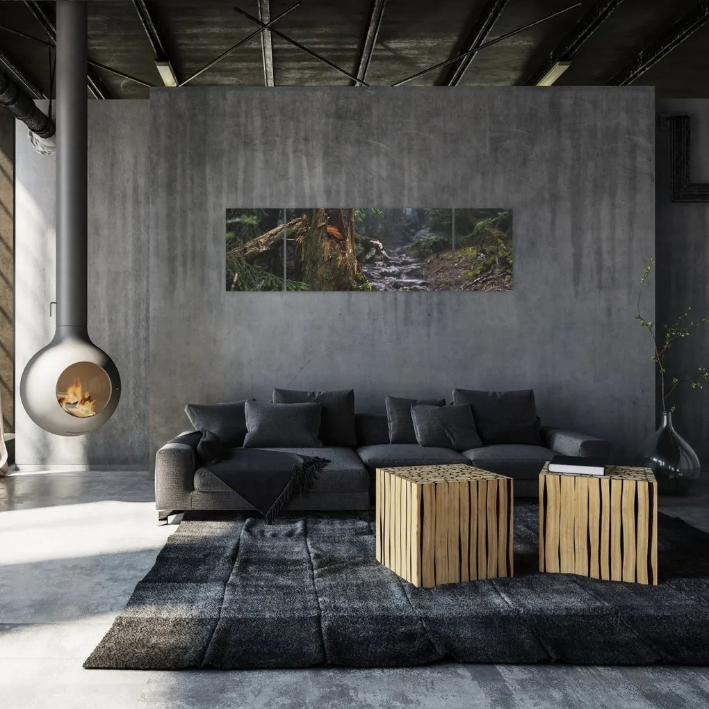 Obraz - W lesie (170x50 cm)