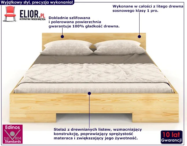 Drewniane łóżko skandynawskie F7-N05