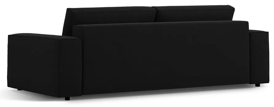 Czarna rozkładana sofa 247 cm Jodie – Micadoni Home