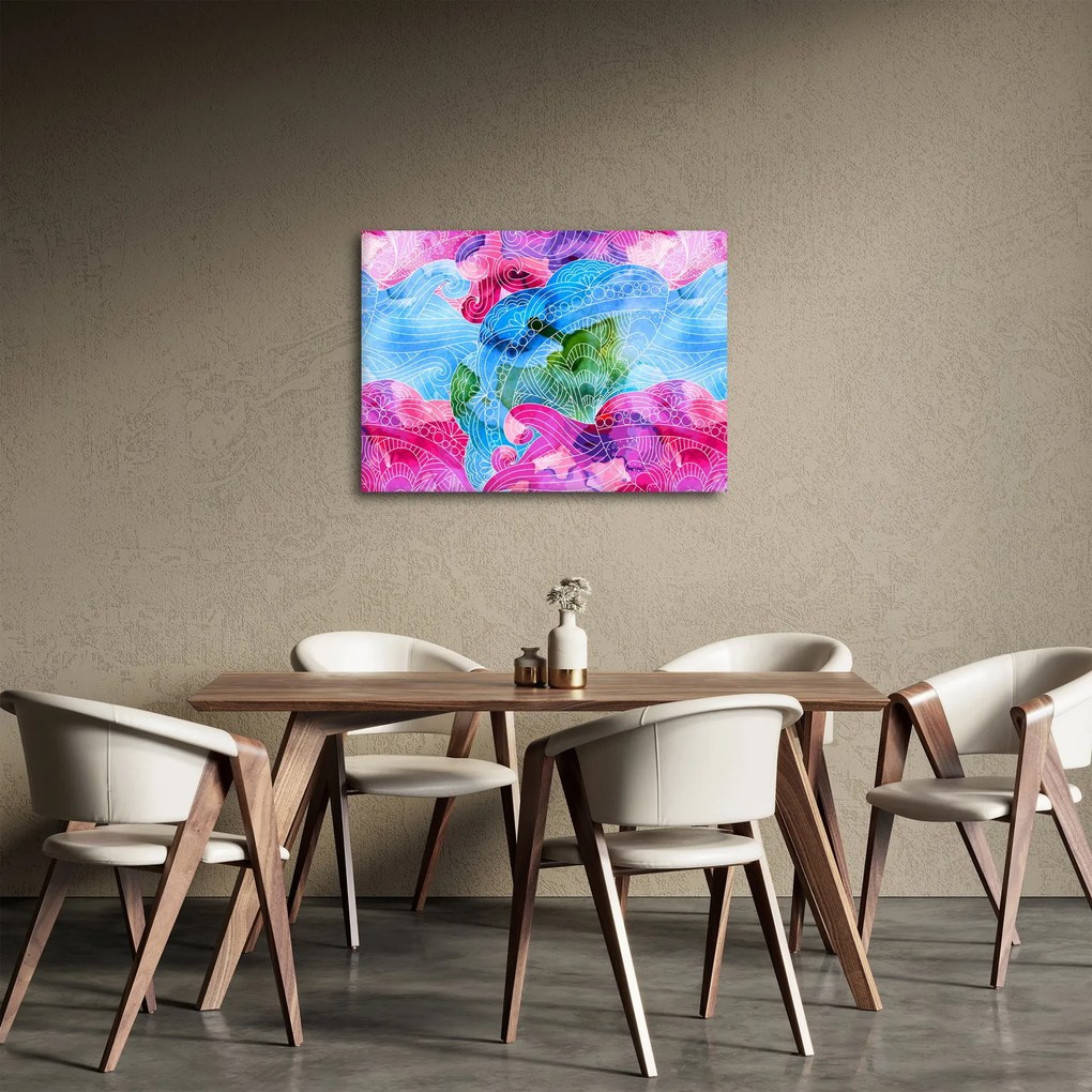 Obraz - Kolorowe fale (70x50 cm)