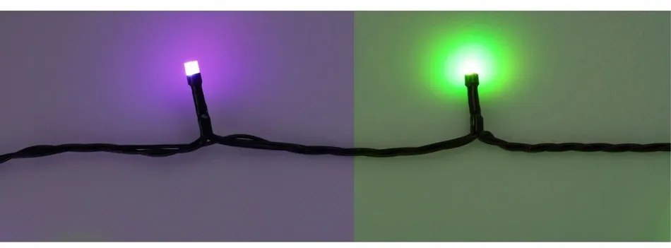 RGB Świąteczny łańcuch LED z pilotem 96 diod LED, kolorowy, 9,6 m