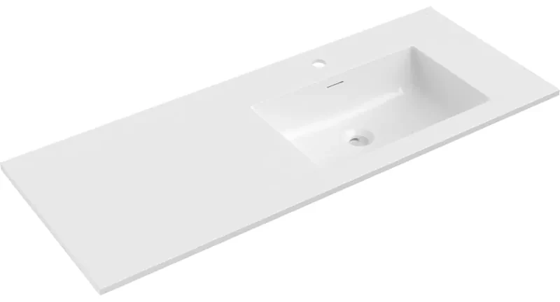 Mexen Otis umywalka wpuszczana w blat prawa 121 x 46,5 cm, biała połysk - 25181200P