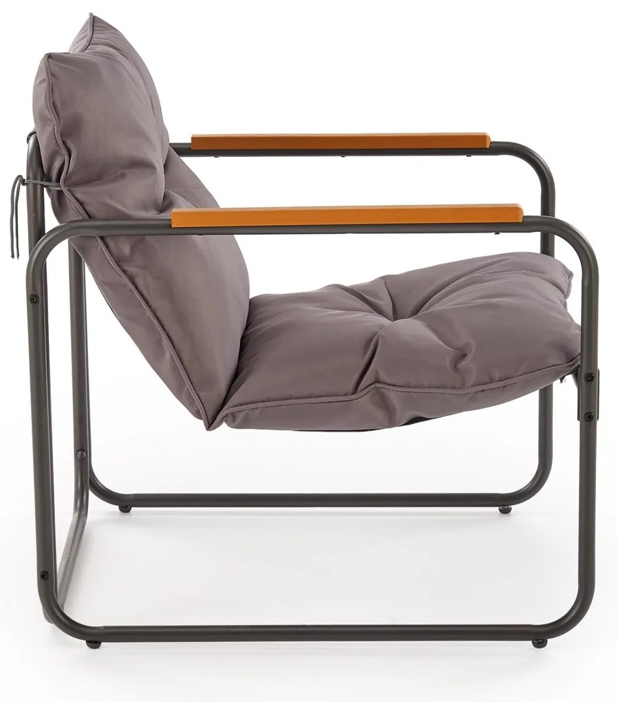 HUDSON Zestaw ogrodowy HUDSON sofa, 2 fotele, ława, popielaty nowoczesny