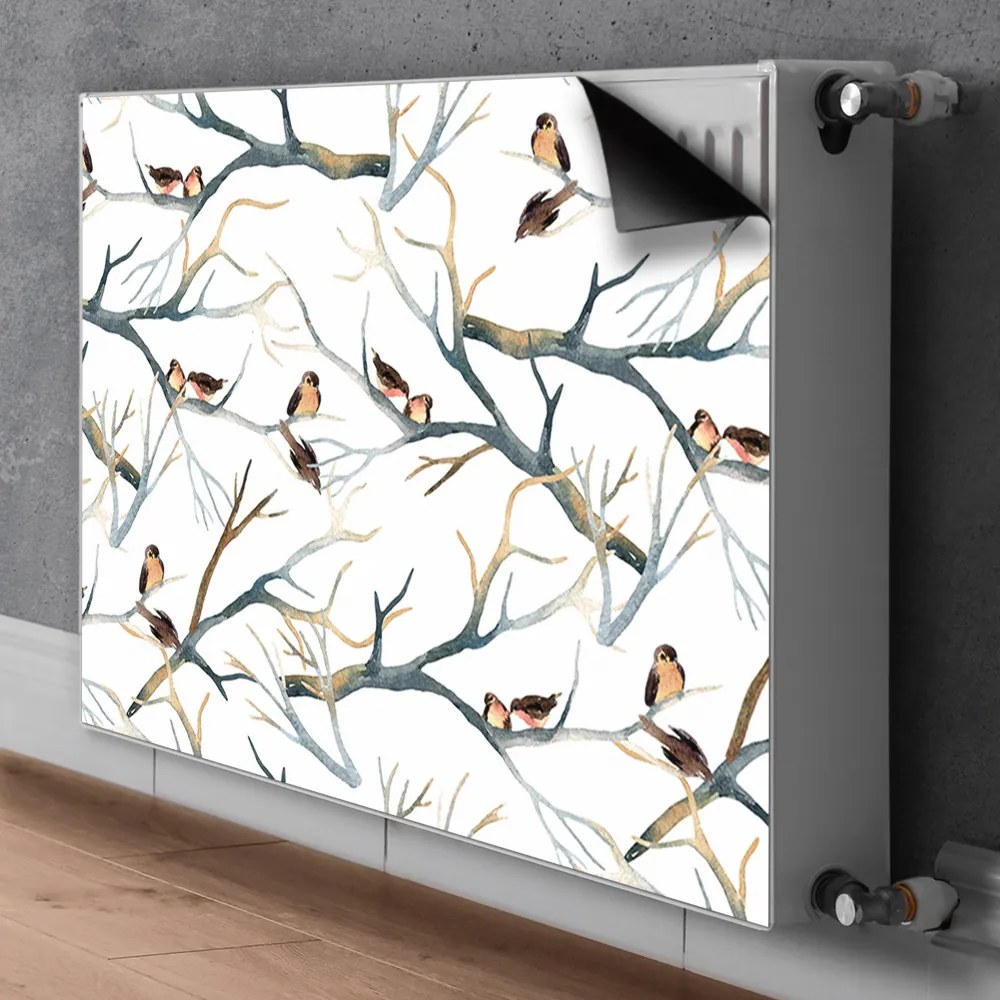 Maskownica dekoracyjna grzejnika Wróble na gałęziach