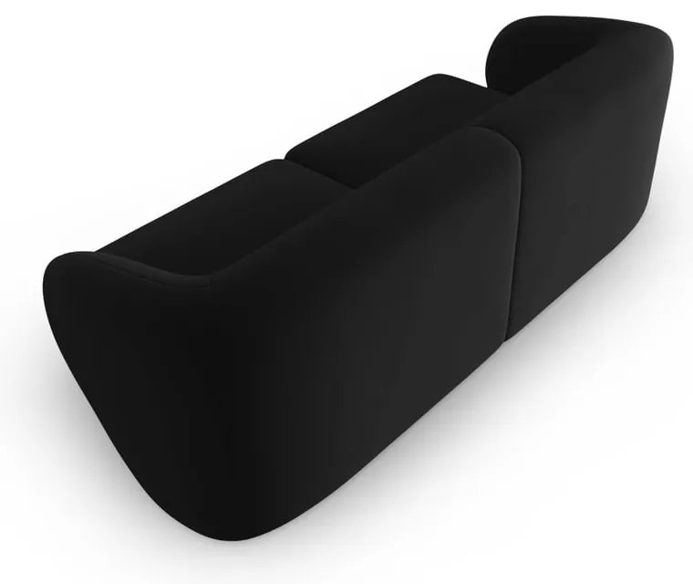 Czarna aksamitna sofa 188 cm Paolo – Milo Casa