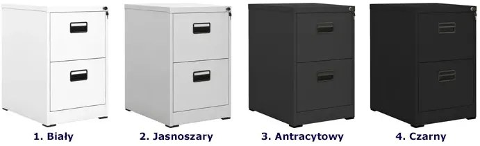 Jasnoszary zamykany kontenerek biurowy L7-B11