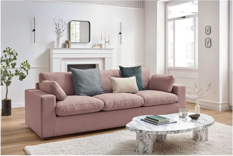 Różowa sofa 250 cm Belair – Bobochic Paris