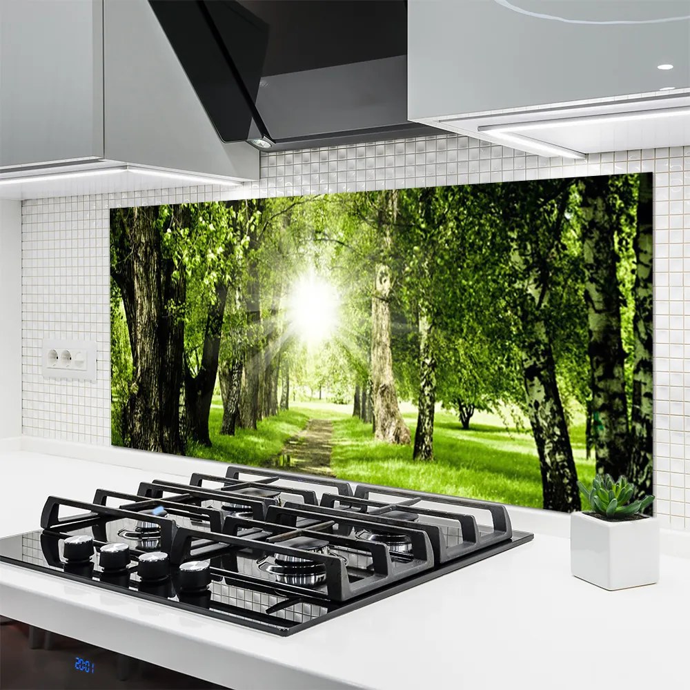 Panel nad blat kuchenny Rozświetlona Ścieżka Leśna