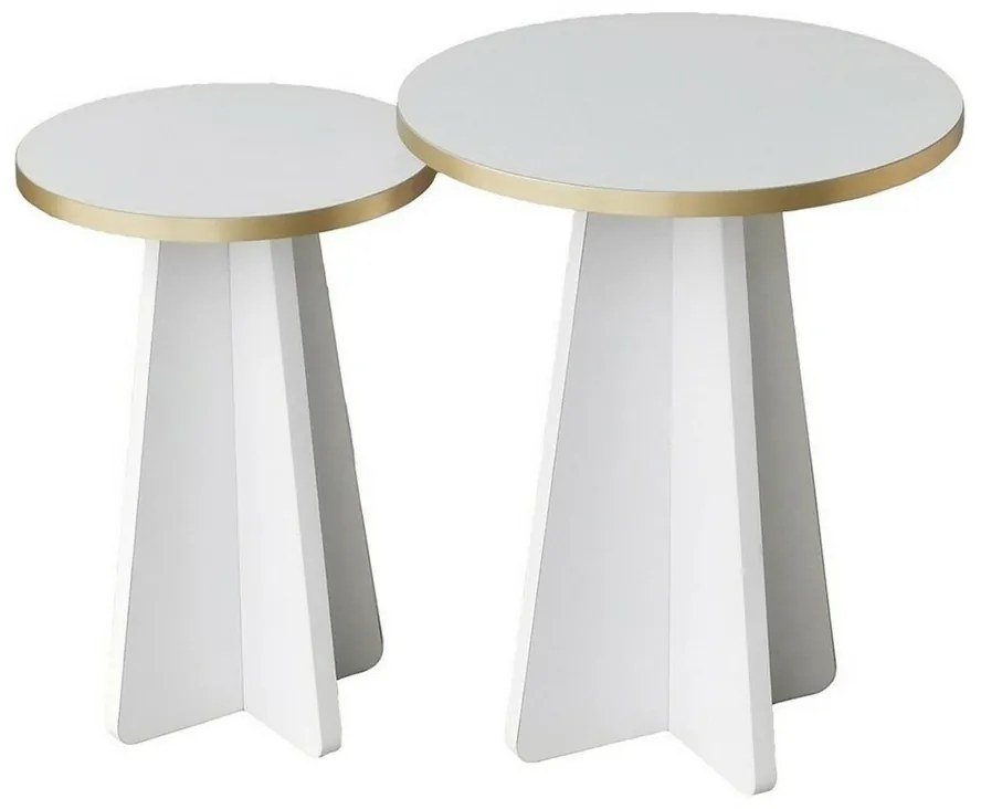 Zestaw stolików konferencyjnych Mushroom Gold and White, 2 szt.