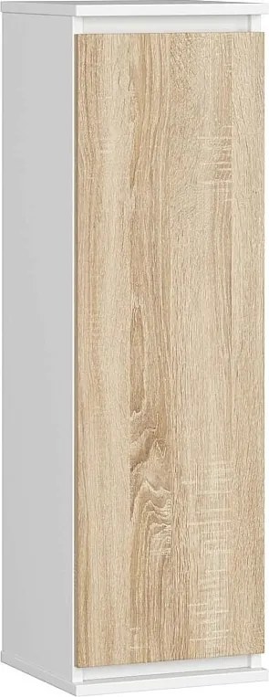 Szafka AKORD W30 Biała 30 cm 1 drzwi kolor Dąb Sonoma mat 3 półki 30x30x99 cm
