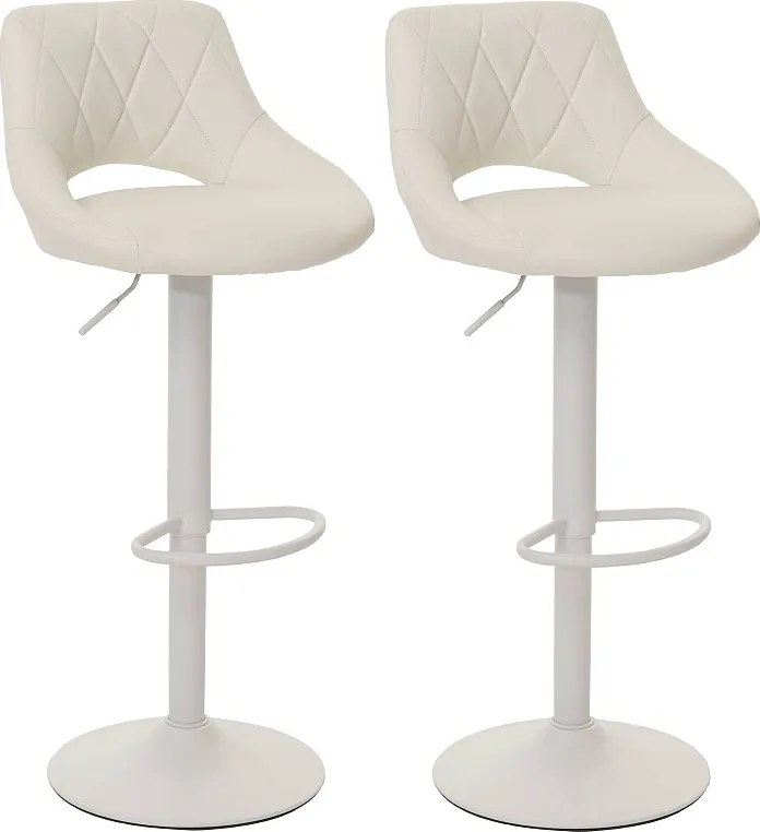 Zestaw 2 stołków barowych MCW-N64,  biały