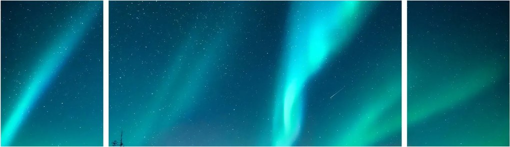 Obraz - Aurora Borealis (170x50 cm)