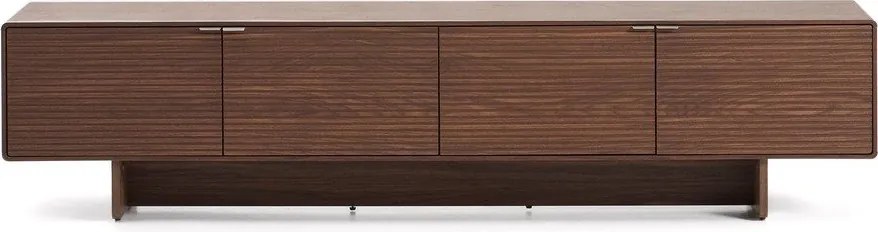 Ciemnobrązowa szafka pod TV w dekorze orzecha 200x46x40 cm Norlen – Kave Home