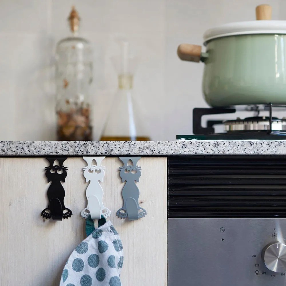 Wiszące metalowe haczyki zestaw 3 szt. Curious Cats – Balvi