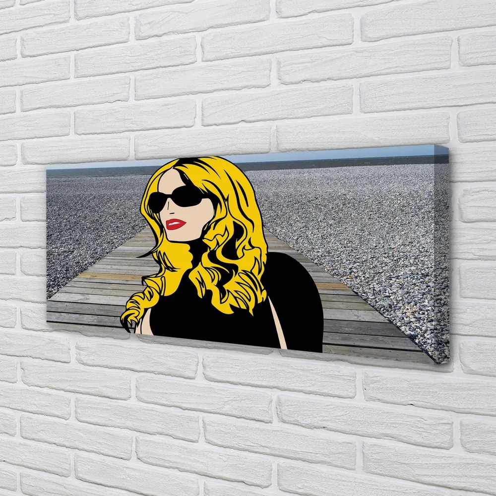 Fotoobraz na płótnie Kobieta w Czarnych Okularach