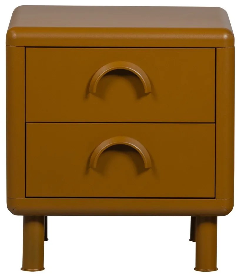 Metalowa szafka nocna w kolorze ochry Rune – WOOOD