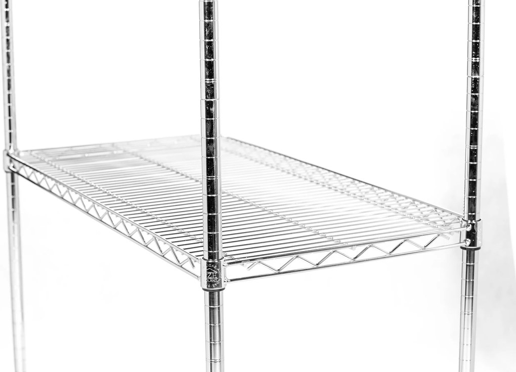 Chromowany regał z 5 półkami Ultra Power