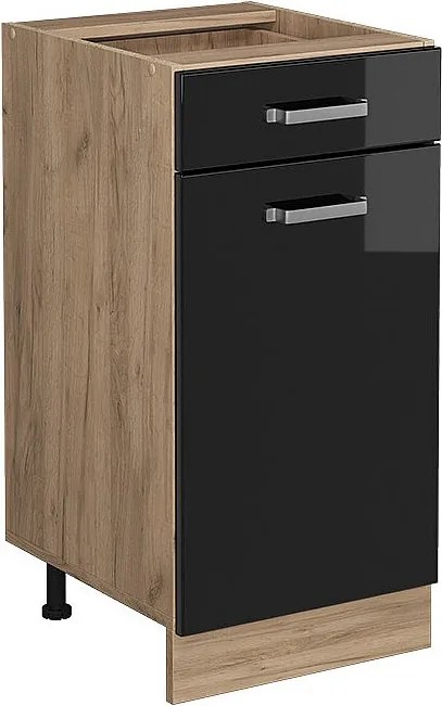 Szafka dolna do kuchni czarny wysoki połysk 40x46x81.6 r-line