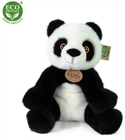 Rappa Pluszowa panda siedząca, czarno-biały, 27 cm