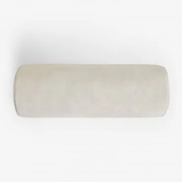 Wałek Poduszka 20x60 Cm Z Aksamitu Lesoto Aksamit Biały Gardenia - Sklum