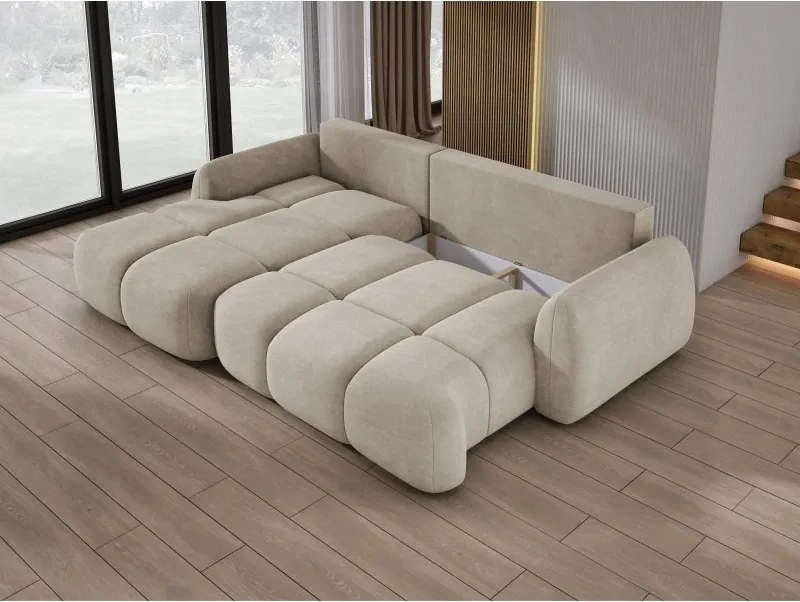 Narożnik COCO WIND z funkcją spania poduszkami i pojemnikiem CLOUD 03 WERSAL