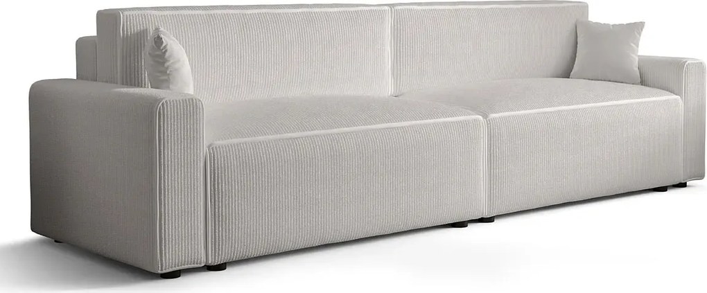 Biała sofa tapicerowana z funkcją spania W3-R85