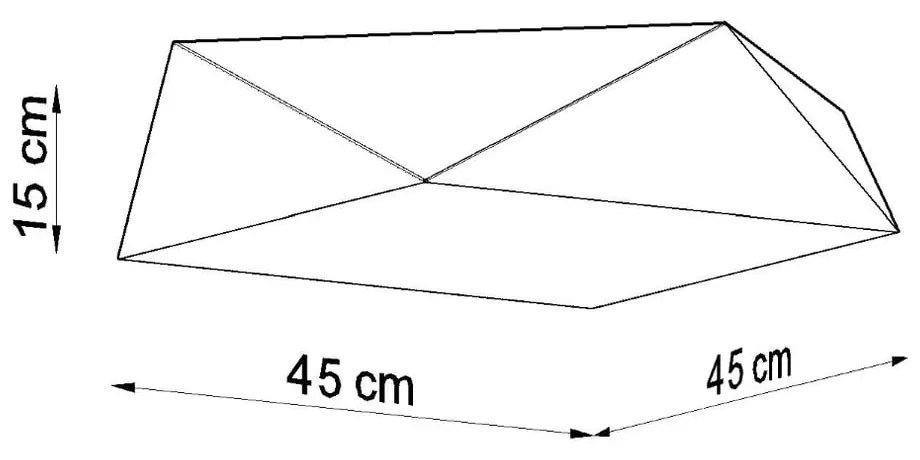 Lampa sufitowa w kolorze srebra 45x45 cm Koma – Nice Lamps