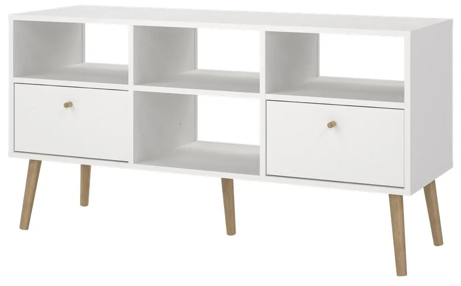 Biała szafka pod TV 117x61 cm Bodo – Tvilum