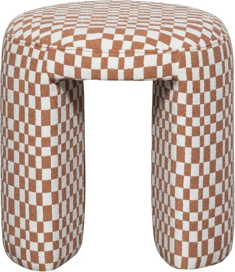 Pomarańczowy tapicerowany stołek Charlie – WOOOD