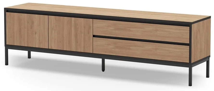 Szafka pod TV w dekorze dębu 180x55 cm Lorenza – Marckeric