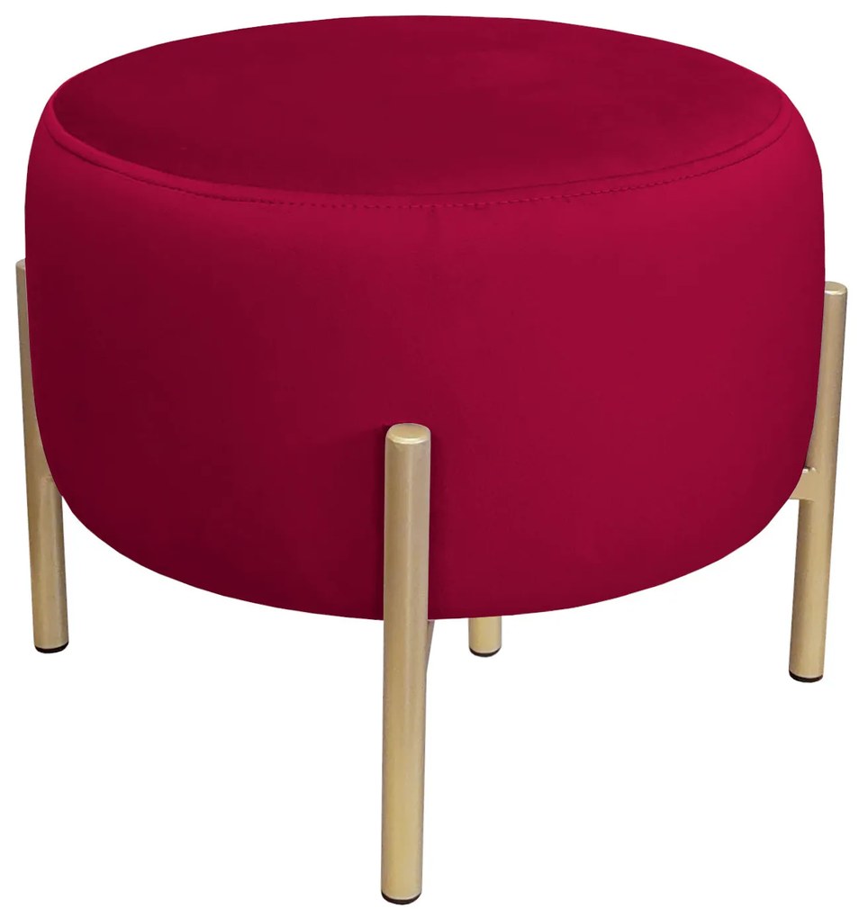 Pufa OLA LOFT ławka podnóżek metal złota MG31