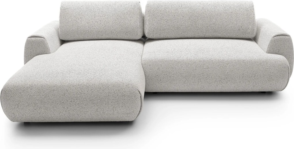 Masseno Narożnik ZEST z funkcją spania i pojemnikiem na pościel Narozniki L, Rozkładana sofa - Szary, PUENTE 80