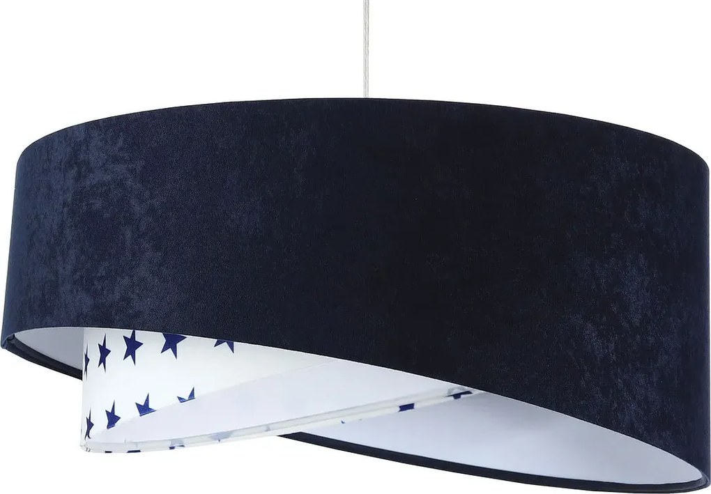 Granatowa lampa wisząca dziecięca A9-P24