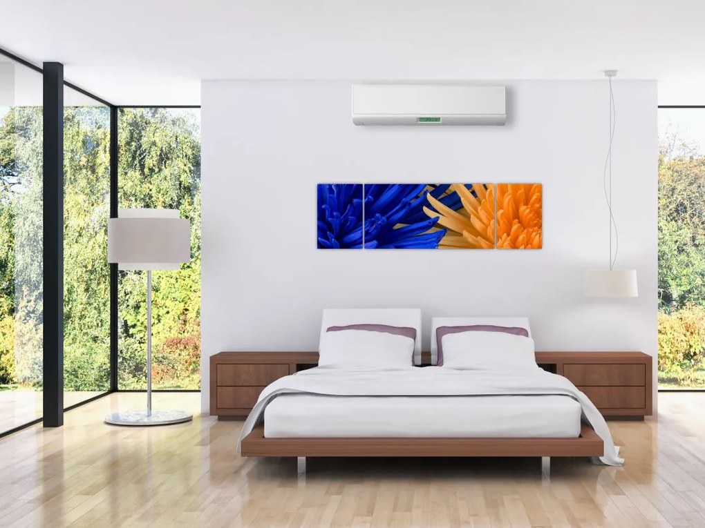 Szczegółowy obraz kwiatów (170x50 cm)