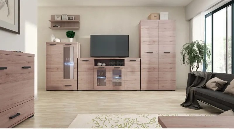 Pojemna biała komoda z 4 szufladami 120 cm do salonu