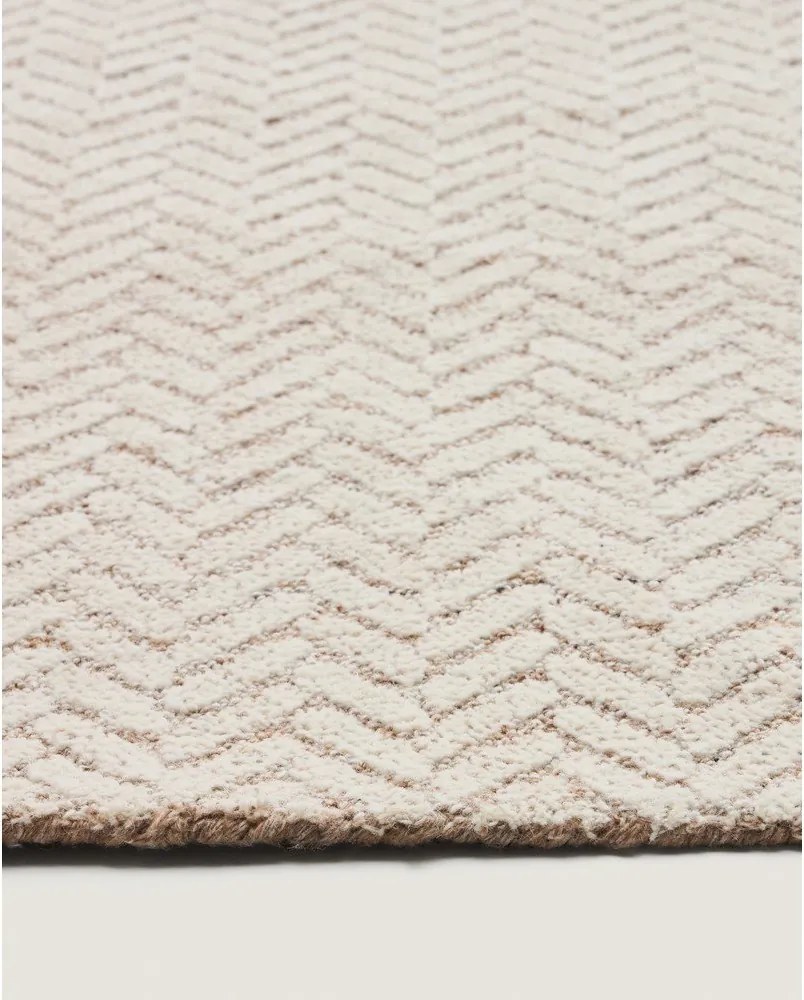 Kremowy wełniany dywan tkany ręcznie 160x230 cm Calira – Kave Home