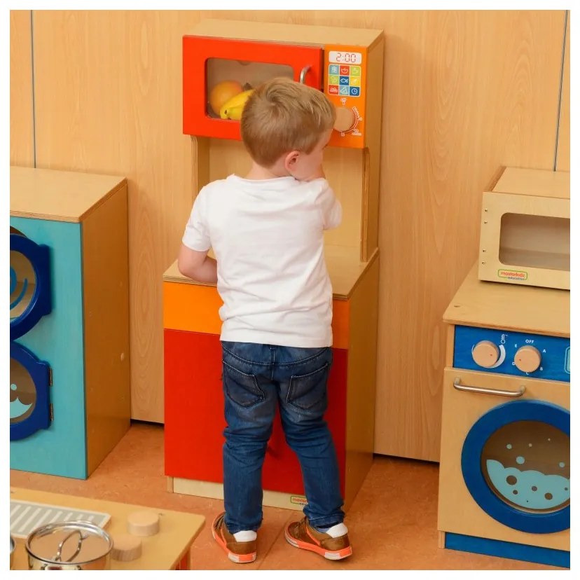 Masterkidz drewniany regał kuchenny szafka do kuchni + mikrofalówka