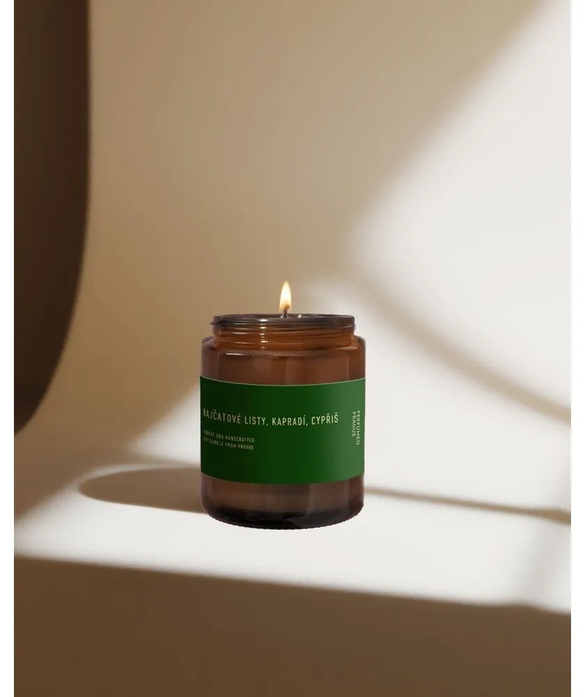 Zapachowa sojowa świeca #80 Tomato Leaf, Cypress, Fern – Perfumed Prague