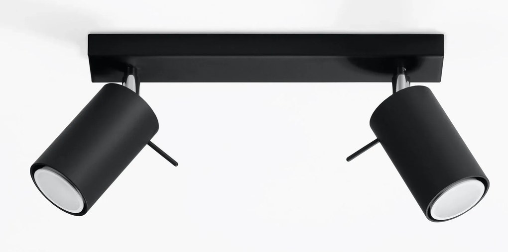 Halogenowy plafon LED czarny H6-W81
