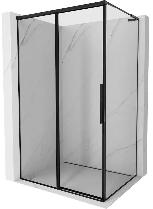 Mexen Rox L kabina prysznicowa rozsuwana lewa 105 x 120 cm, czarna ramka , czarna - 8C2L-105-120-70-70-L